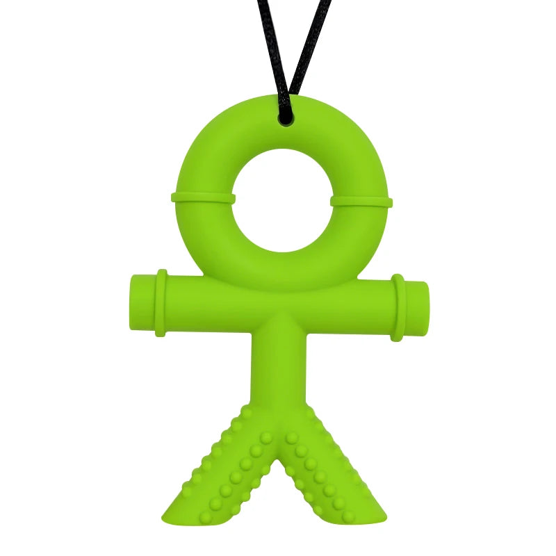 Collier à Mâcher en Silicone Forme Humaine