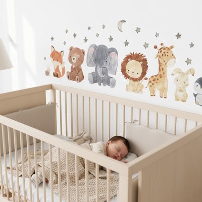 Autocollants muraux Ambiance apaisante: Crée un environnement doux et rassurant idéal pour chambre d'enfant ou bébé -La Boutik BéBé