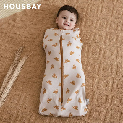 Gigoteuse Bébé en Coton — Turbulette Sans Manches avec Double Zip