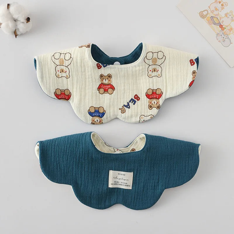 Bavoir Réversible pour Bébé Motifs Cartoon