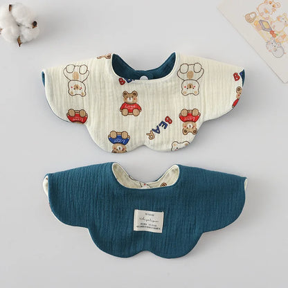 Bavoir Réversible pour Bébé Motifs Cartoon