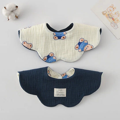 Bavoir Réversible pour Bébé Motifs Cartoon