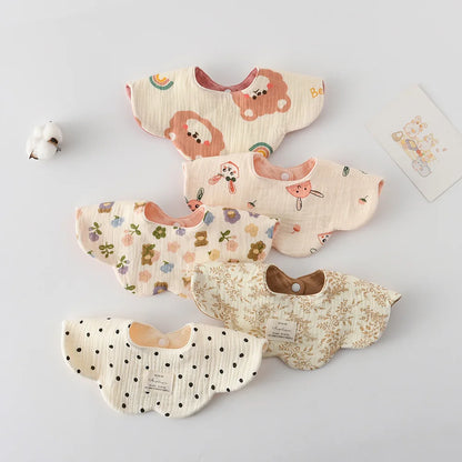Bavoir Réversible pour Bébé Motifs Cartoon