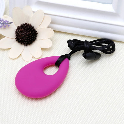 Collier de Dentition en Silicone Pendentif Goutte