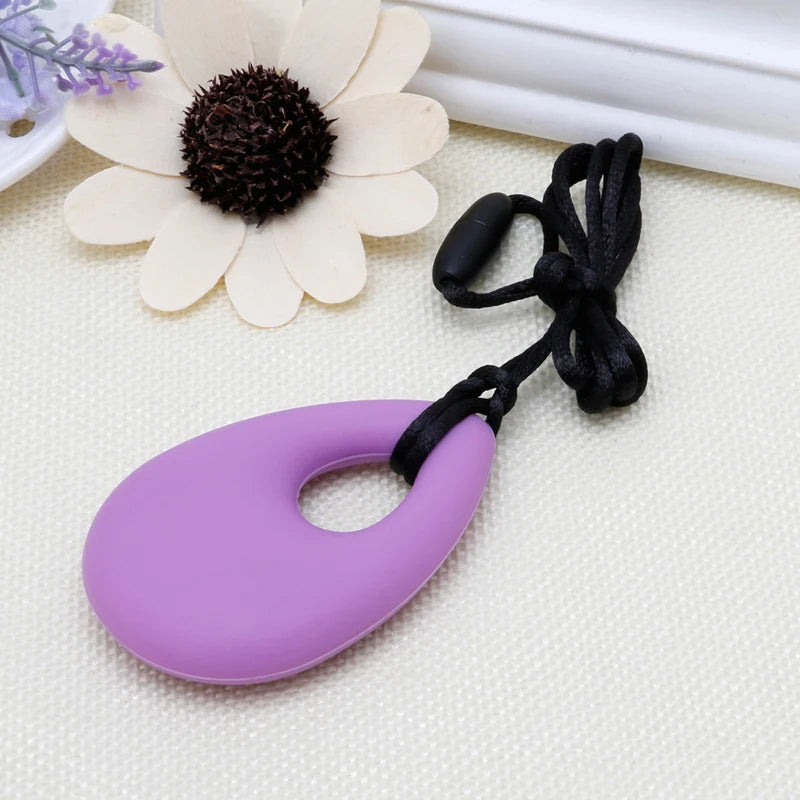 Collier de Dentition en Silicone Pendentif Goutte