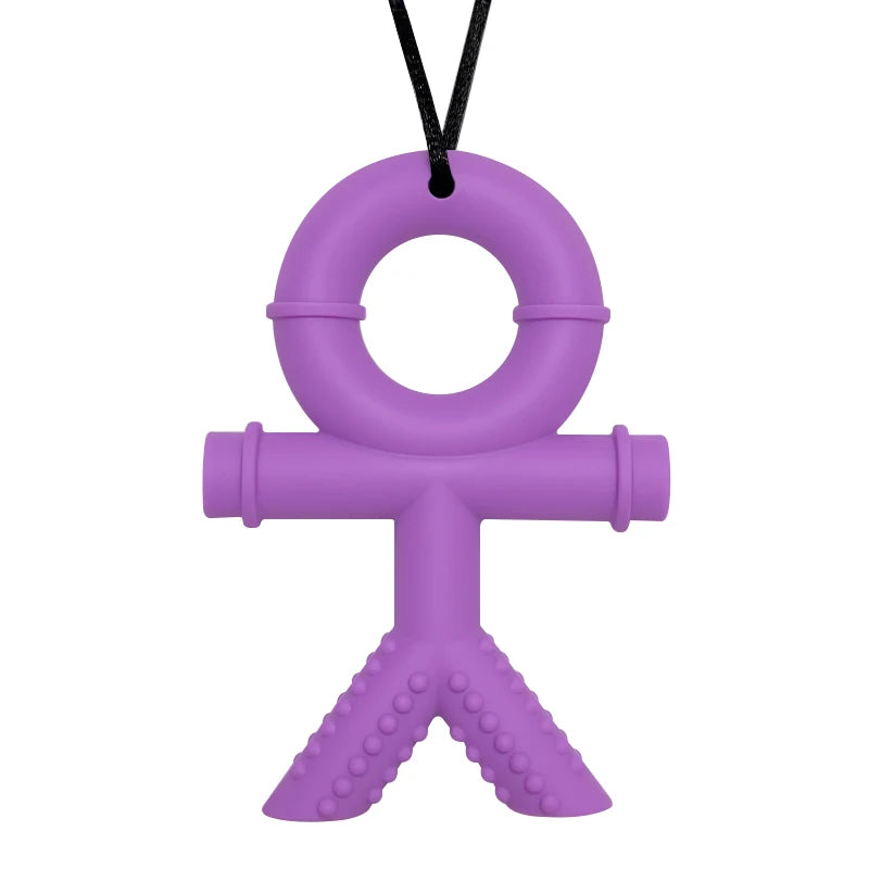 Collier à Mâcher en Silicone Forme Humaine