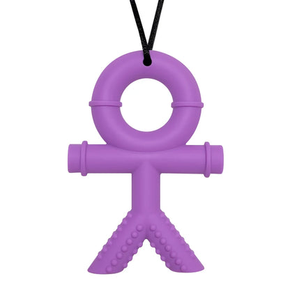 Collier à Mâcher en Silicone Forme Humaine