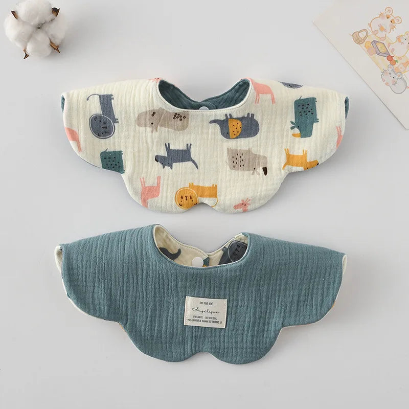 Bavoir Réversible pour Bébé Motifs Cartoon