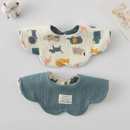 Bavoir Réversible pour Bébé Motifs Cartoon