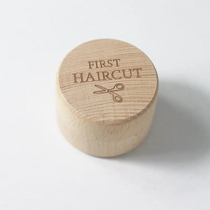 Boîte Souvenir Bébé en Bois — Cordon Ombilical & Première Coupe de Cheveux