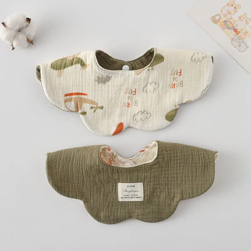 Bavoir Réversible pour Bébé Motifs Cartoon