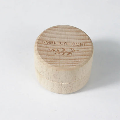 Boîte Souvenir Bébé en Bois — Cordon Ombilical & Première Coupe de Cheveux