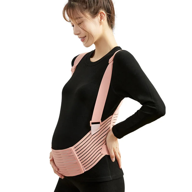 Ceinture de Soutien Maternité avec Bretelles | Maintien Abdominal Respirant