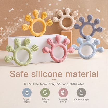 Jouet Sensoriel de Dentition en Silicone Sans BPA