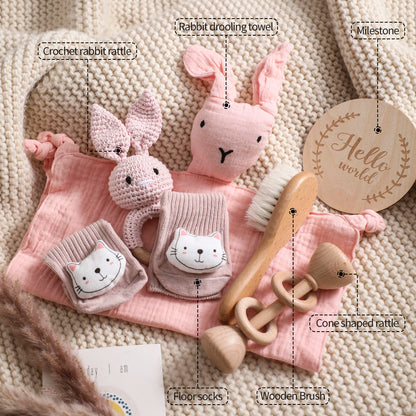 Ensemble Bain Bébé 7 Pièces — Couverture Double Face en Coton