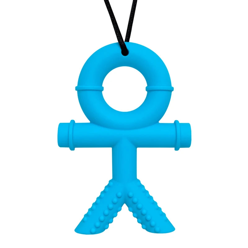 Collier à Mâcher en Silicone Forme Humaine