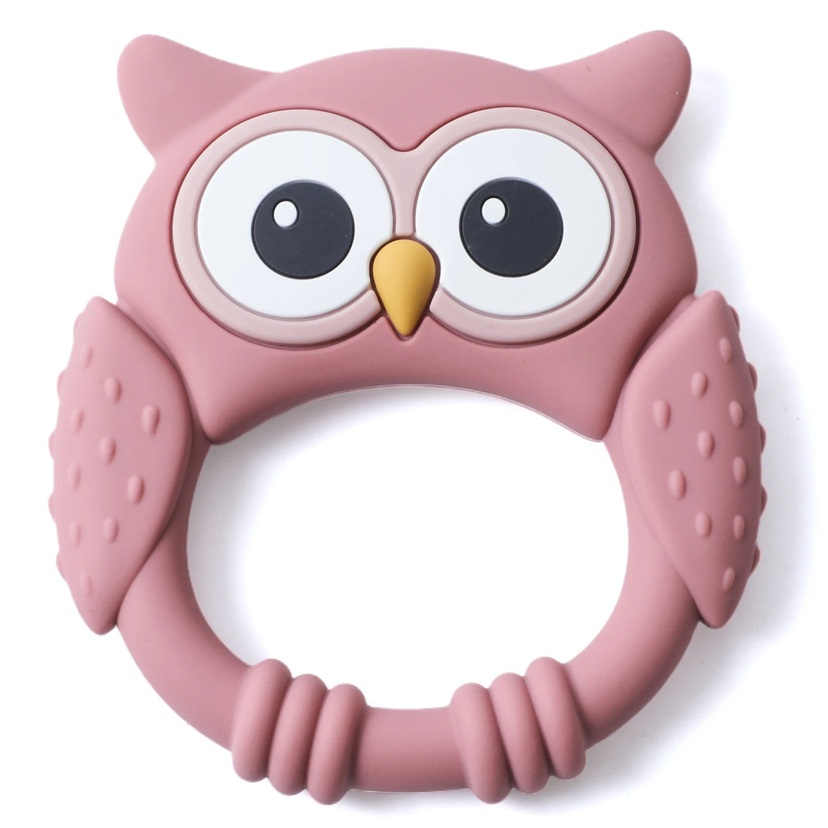 Anneau de Dentition Silicone Hibou 0-12 Mois