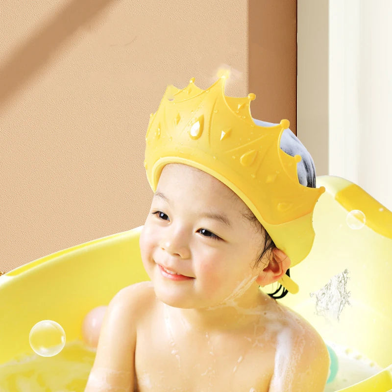 Bonnet de Bain Bébé en Silicone — Protection Oreilles & Shampoing Sans Pleurs