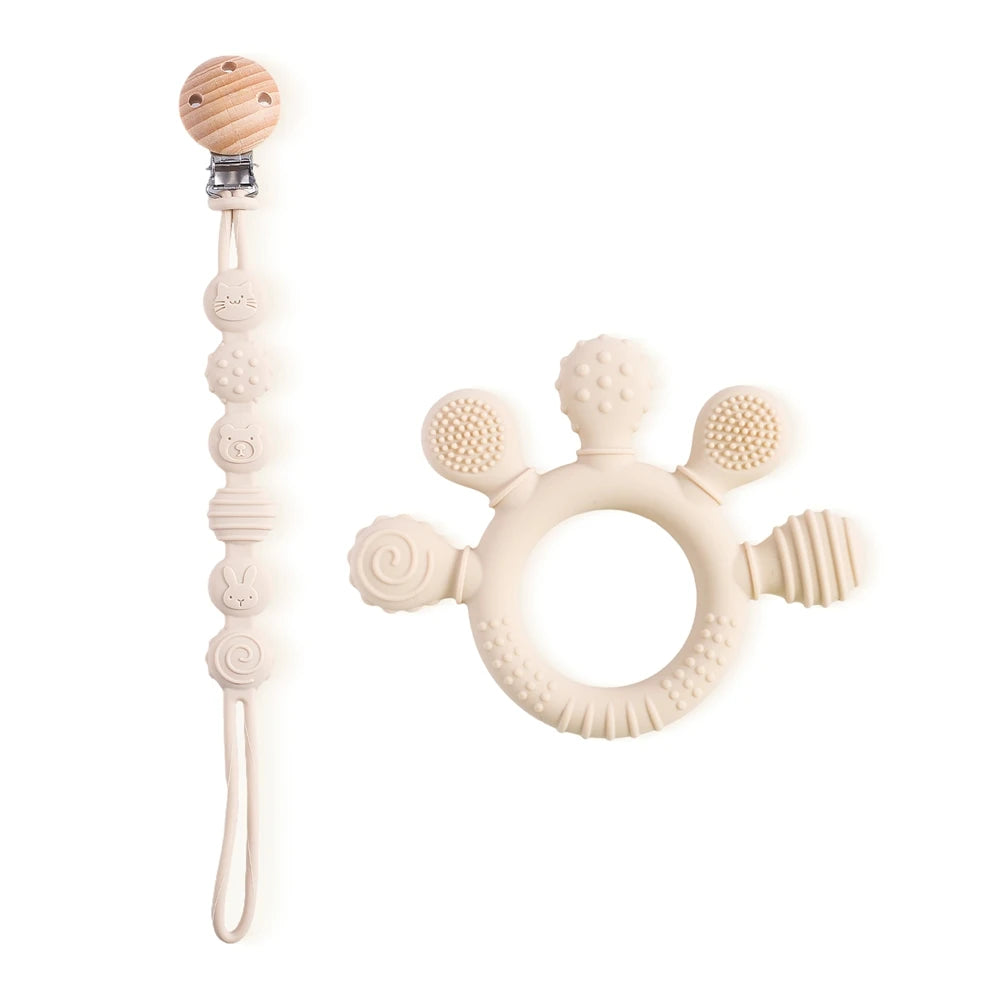 Jouet Sensoriel de Dentition en Silicone Sans BPA