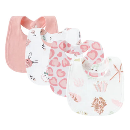 Lot de 4 Bavoirs pour Bébé Motifs Cartoon