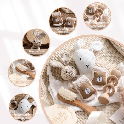 Ensemble Bain Bébé 7 Pièces — Couverture Double Face en Coton