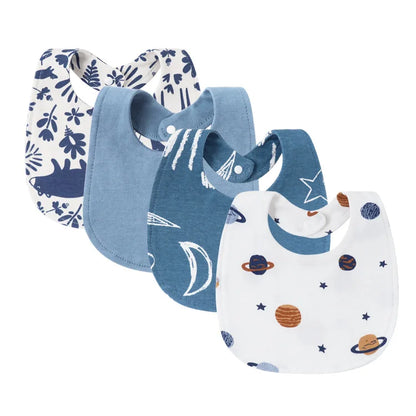 Lot de 4 Bavoirs pour Bébé Motifs Cartoon