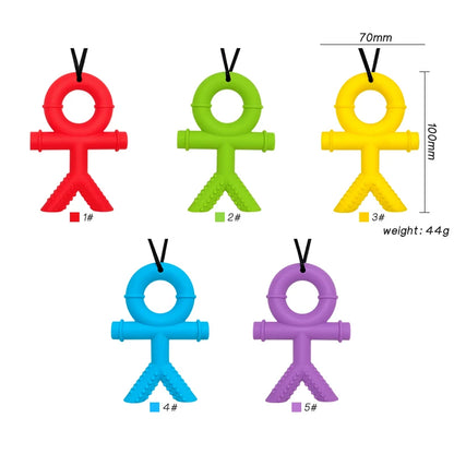 Collier à Mâcher en Silicone Forme Humaine