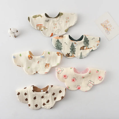 Bavoir Réversible pour Bébé Motifs Cartoon