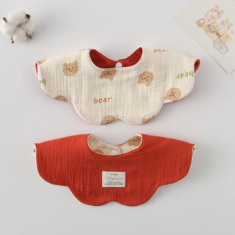 Bavoir Réversible pour Bébé Motifs Cartoon