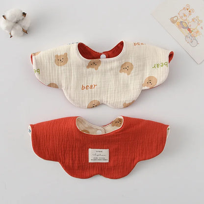 Bavoir Réversible pour Bébé Motifs Cartoon
