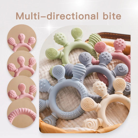 Jouet Sensoriel de Dentition en Silicone Sans BPA