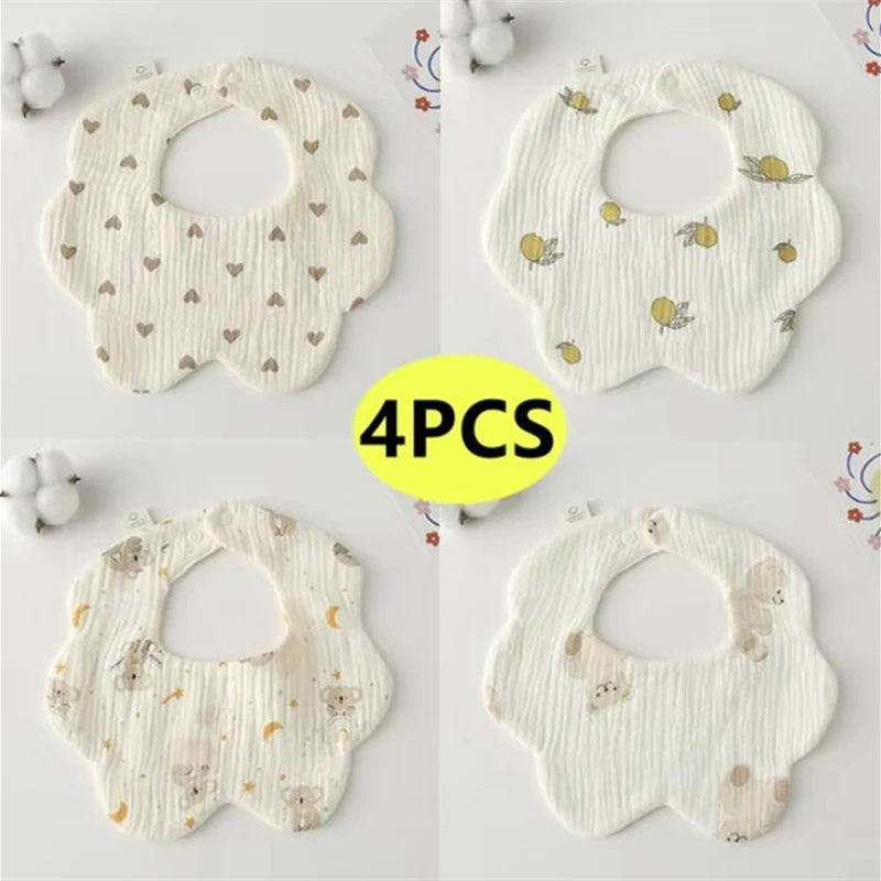 Bavoir Bébé Nouveau-né | Lot de 2 ou 4 | Absorbant et Doux
