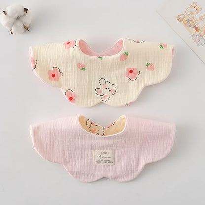 Bavoir Réversible pour Bébé Motifs Cartoon