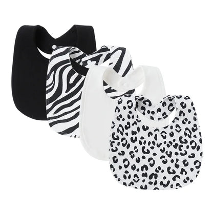 Lot de 4 Bavoirs pour Bébé Motifs Cartoon