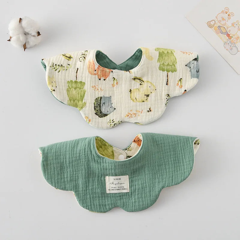 Bavoir Réversible pour Bébé Motifs Cartoon