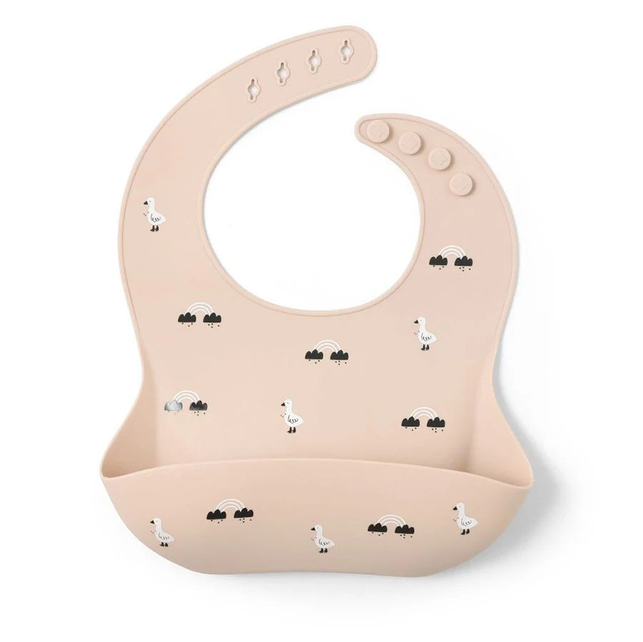 Bavoir Imperméable en Silicone Motif Cerises