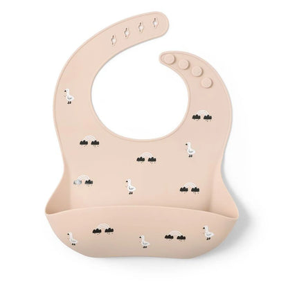 Bavoir Imperméable en Silicone Motif Cerises