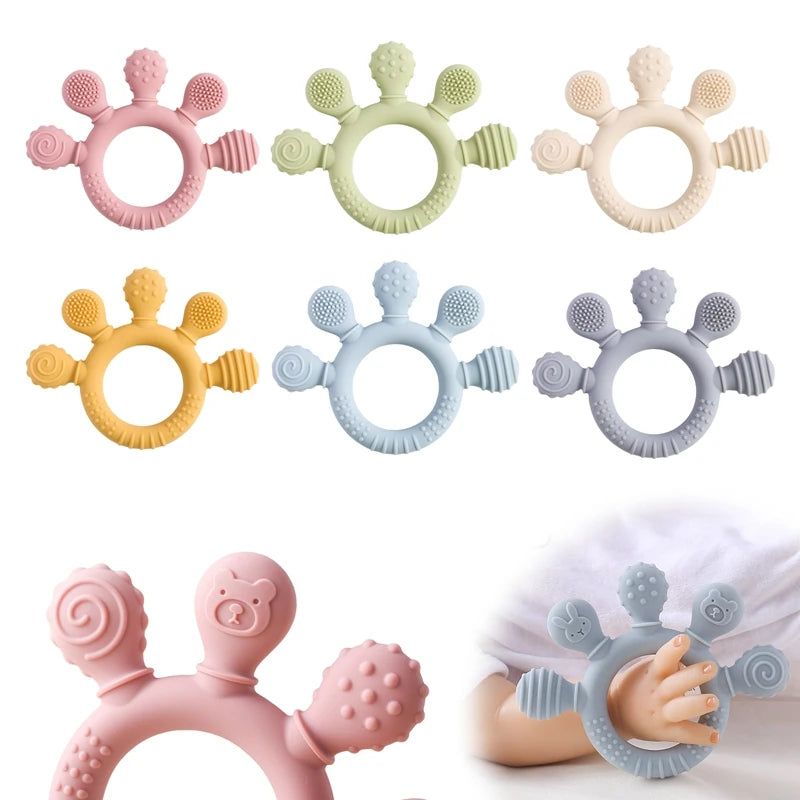 Jouet Sensoriel de Dentition en Silicone Sans BPA