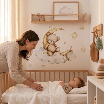 Autocollants muraux chambre Retrait propre: Décollement sans endommager la peinture lors d'un changement de décoration– La Boutik BéBé