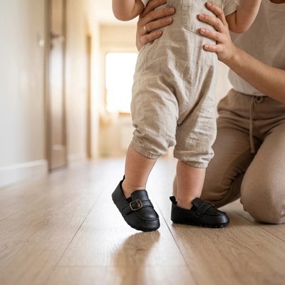 Chaussure bebe Semelle souple et flexible: favorise le développement naturel de la marche et procure une sensation pieds nus