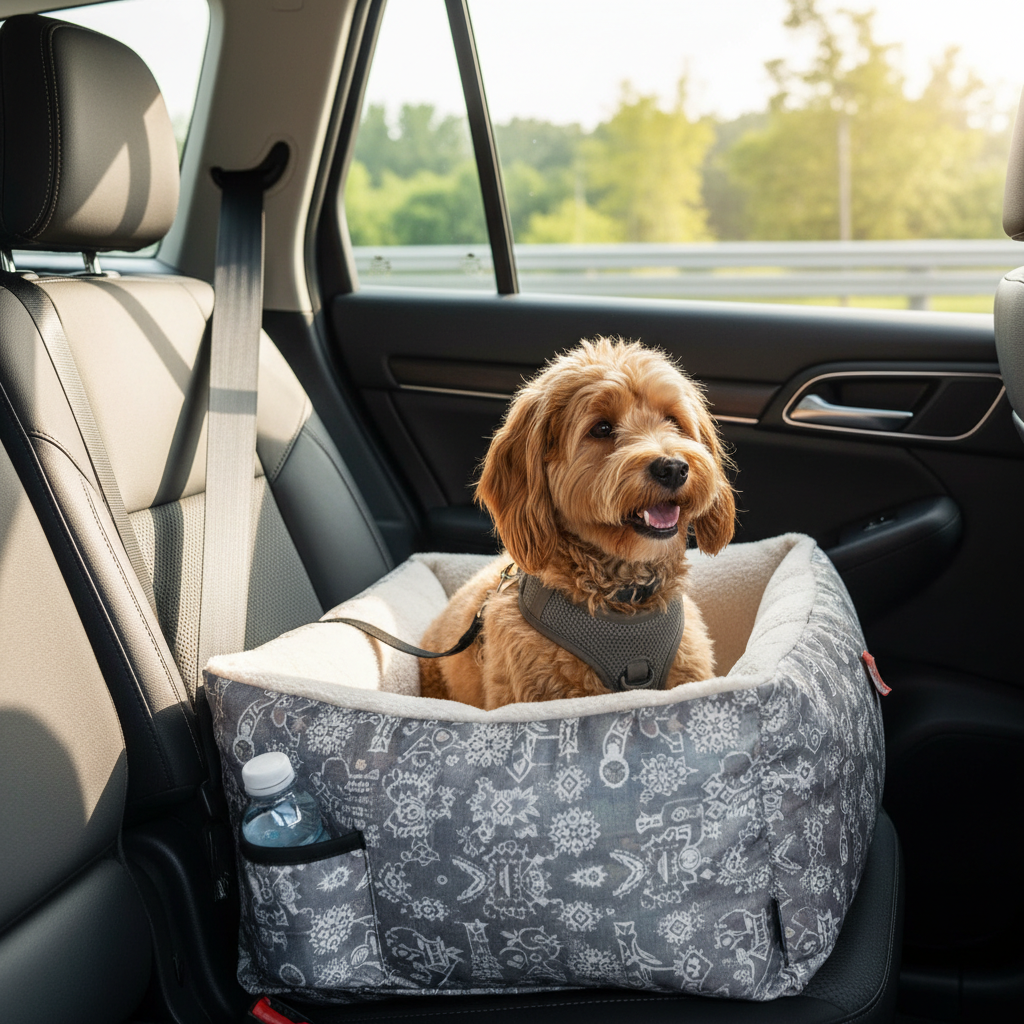Chien dans le siège d'auto