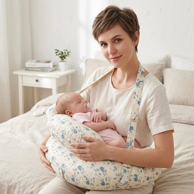 Coussin allaitement maman bébé dans chambre a coucher 