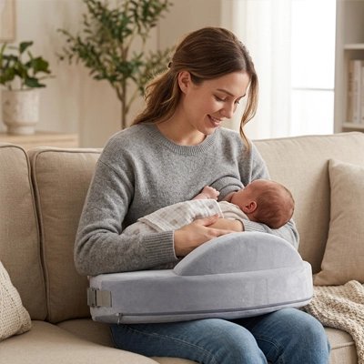 Coussin d'allaitement maman et bébé confortable pour allaiter