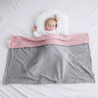Couverture bébé bébé coucher confortable avec couverture rose et gris