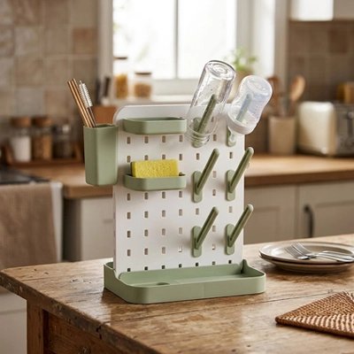 Egouttoir biberon Base stable antidérapante: assure une bonne tenue sur toutes les surfaces de travail