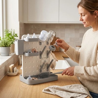 Egouttoir biberon Design moderne et épuré: s'intègre harmonieusement dans toutes les cuisines contemporaines