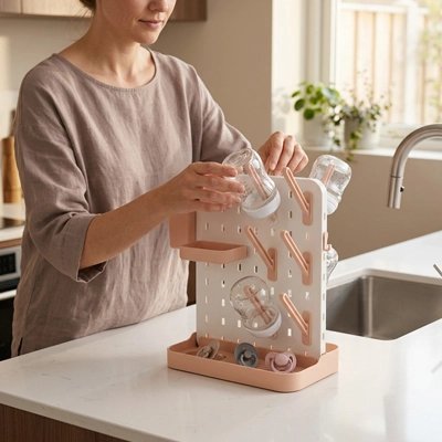 Egouttoir biberon Design moderne et épuré: s'intègre harmonieusement dans toutes les cuisines contemporaines