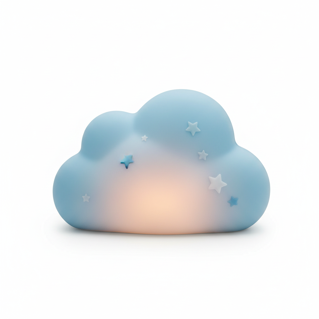 Veilleuse nuage LED en bleu pastel