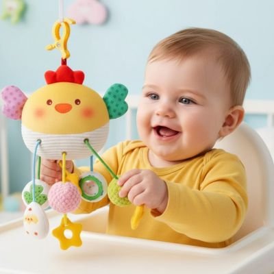 Jouet bebe eveil Hauteur ajustable: Permet d'adapter la distance selon l'âge et la position du bébé