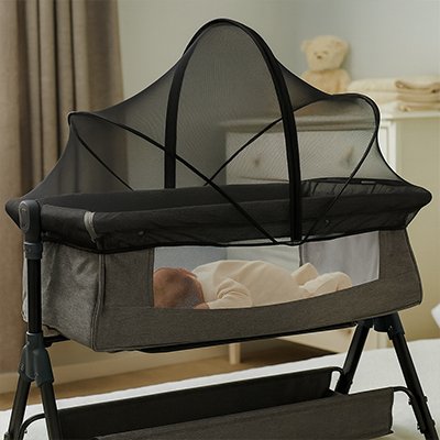 Moustiquaires lit bebe Installation facile: Mise en place rapide sans perçage ni outils spécifiques requis